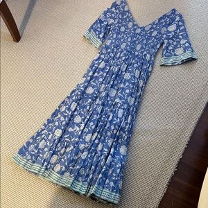 Blue Floral Maxi Dress